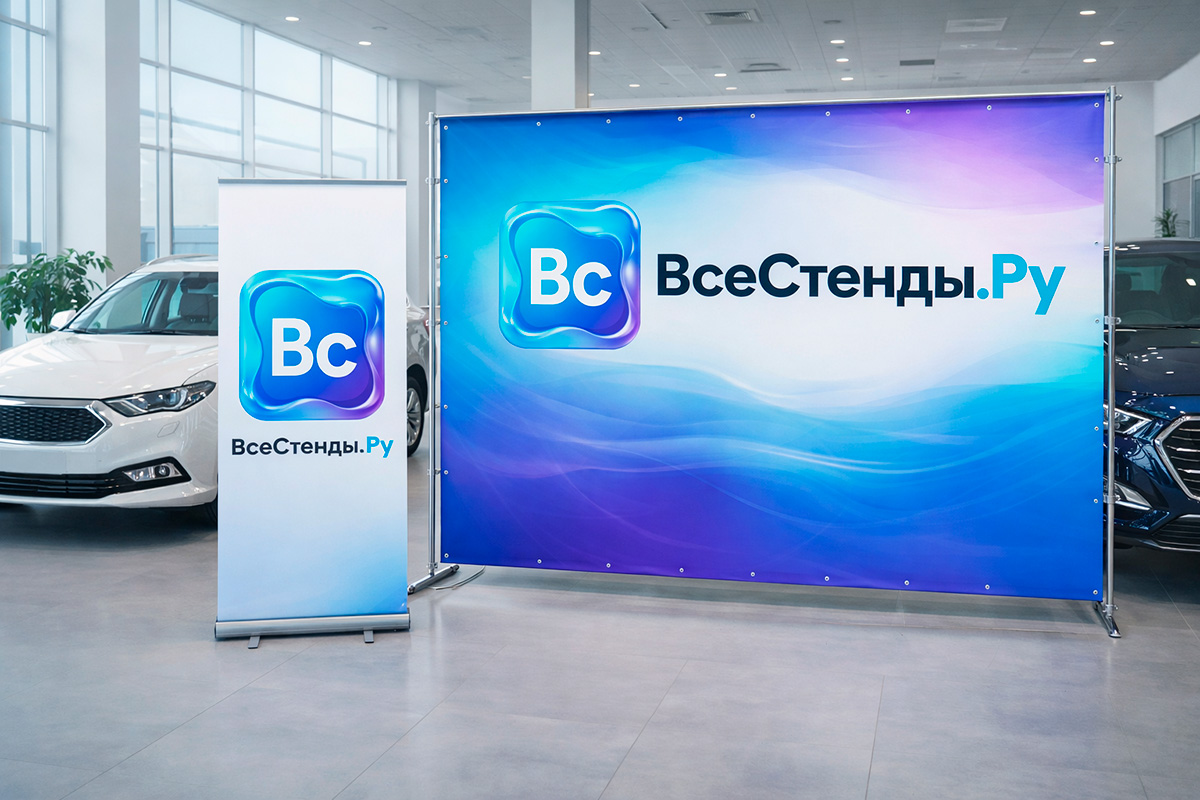 Выставочные стенды для автосалонов и сервисов проката авто: уличная и интерьерная реклама