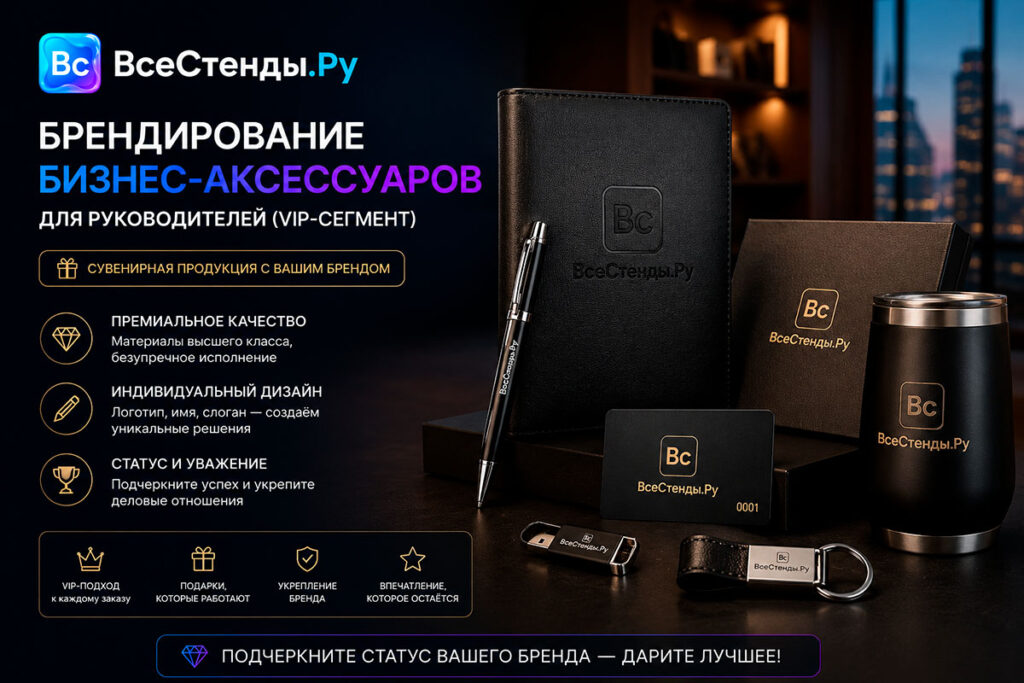 Брендирование бизнес-аксессуаров для руководителей (VIP-сегмент) сувенирная продукция